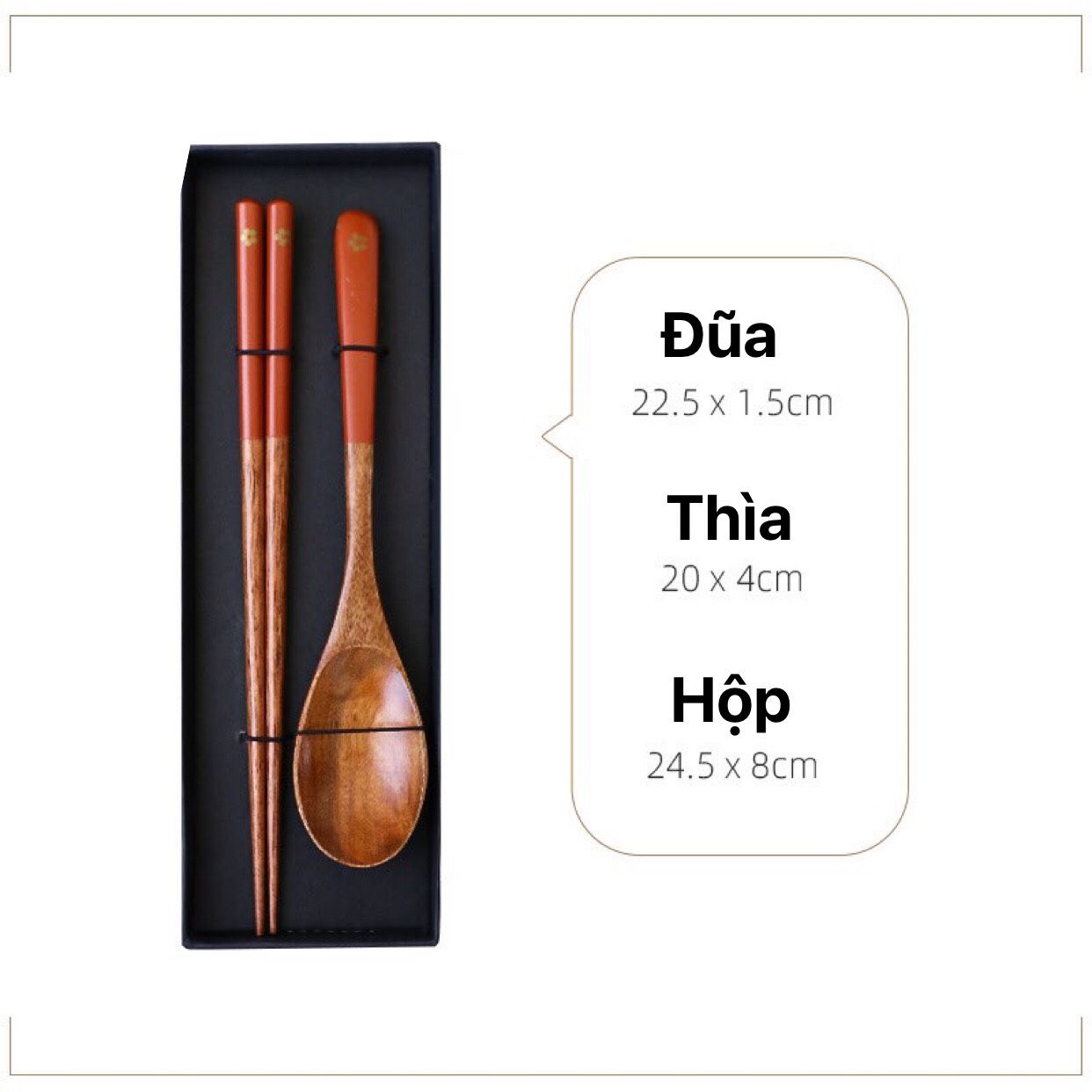 Set Thìa Đũa Hoa Đào