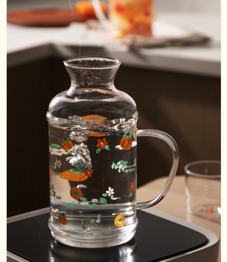 Bình Thủy Tinh Hoa Quả (Kèm Ly)