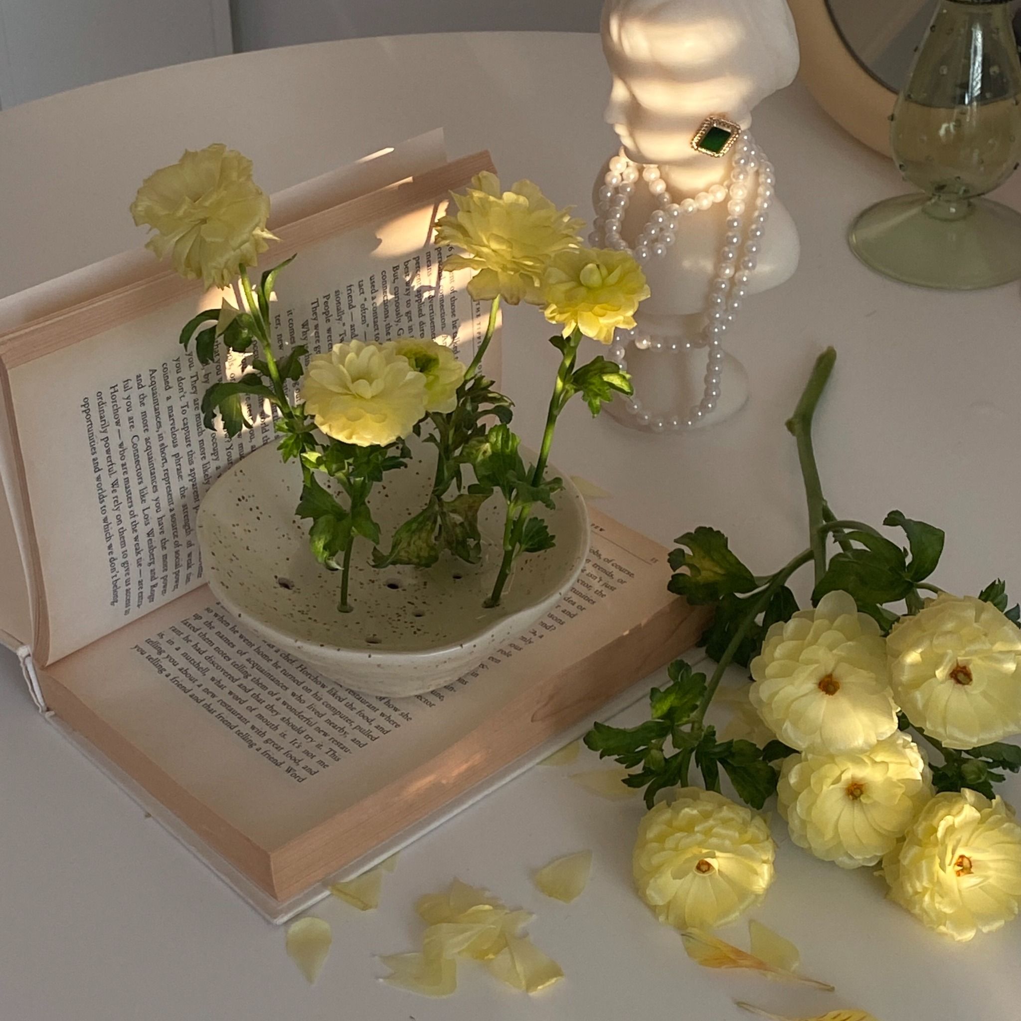 Bát Gốm Ikebana