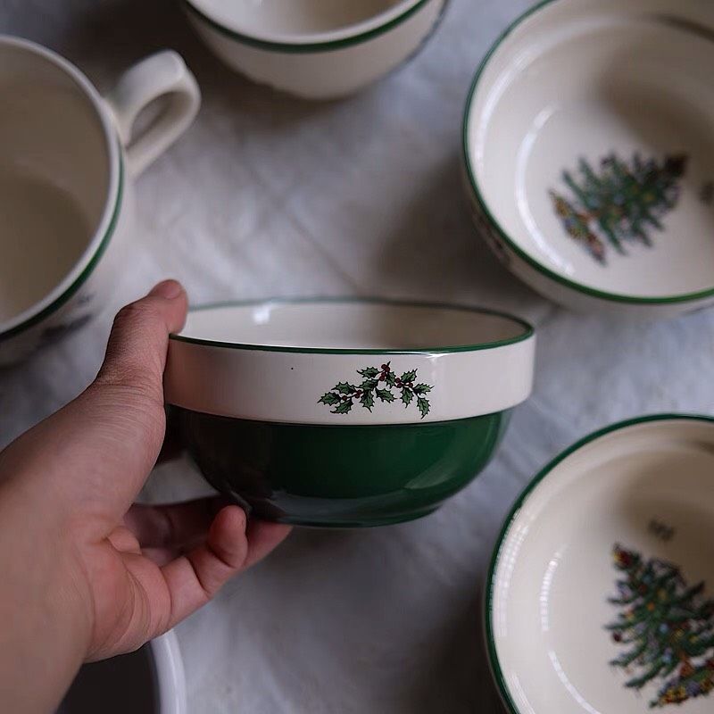 Bát Sứ Xanh Cây Thông
