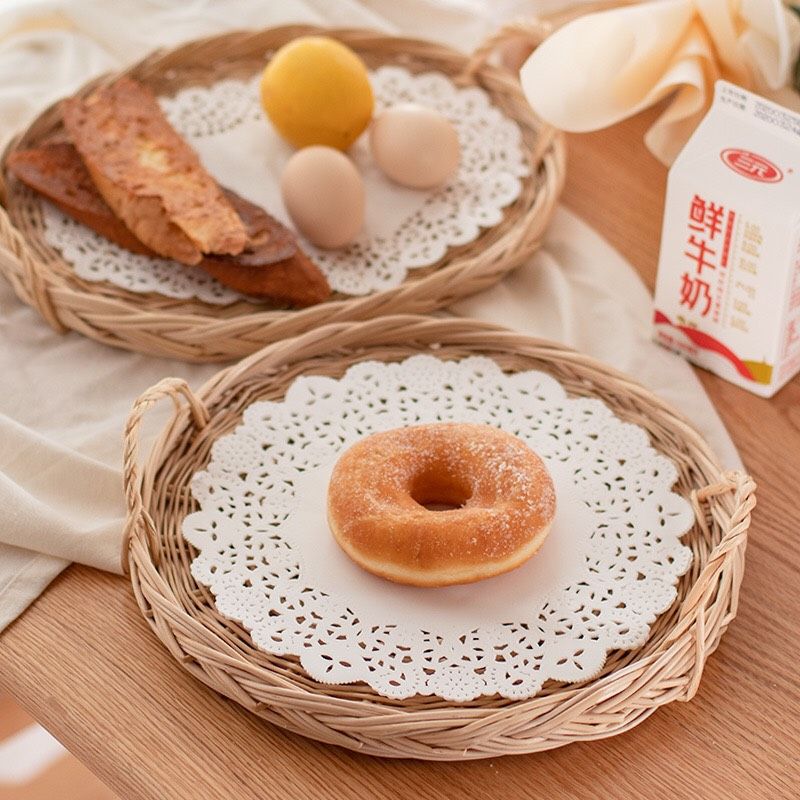 Khay Mây Tròn Elip