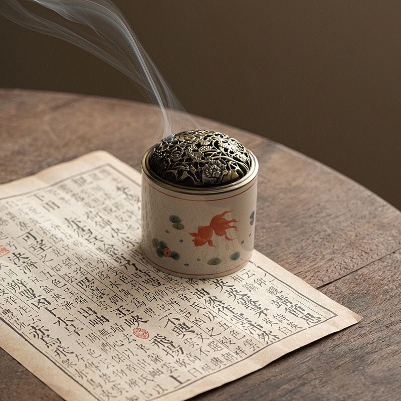 Lư Đốt Trầm Cá Vàng