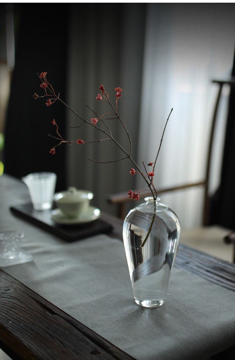 Bình Hoa Thủy Tinh Trong Miệng Nhỏ