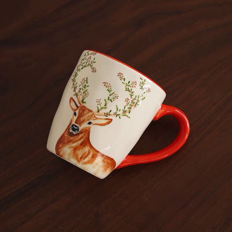Cốc Hươu Viền Đỏ