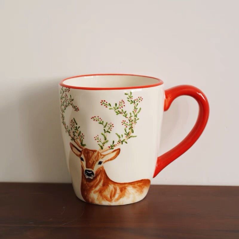 Cốc Hươu Viền Đỏ