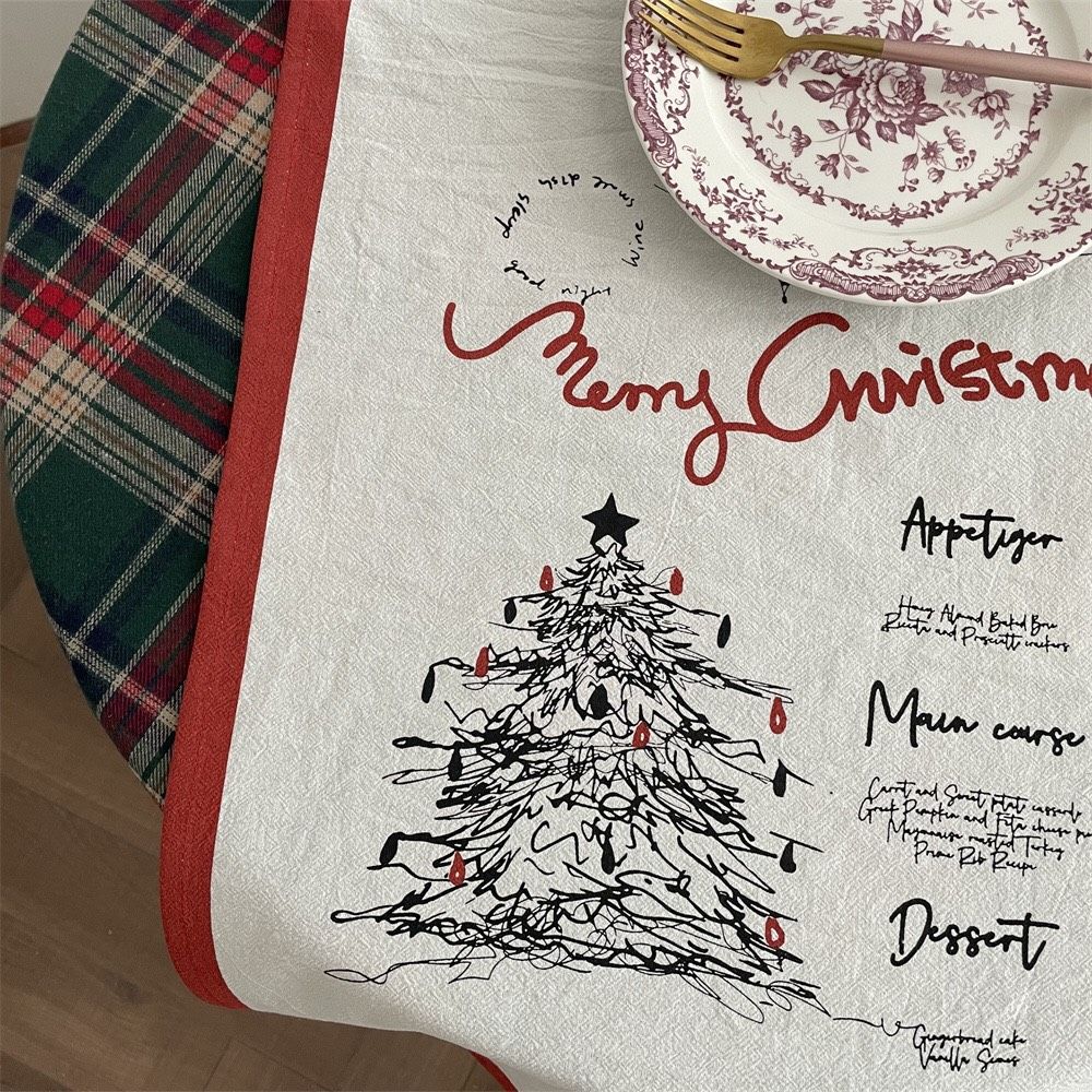 Tấm Vải Merry Viền Đỏ
