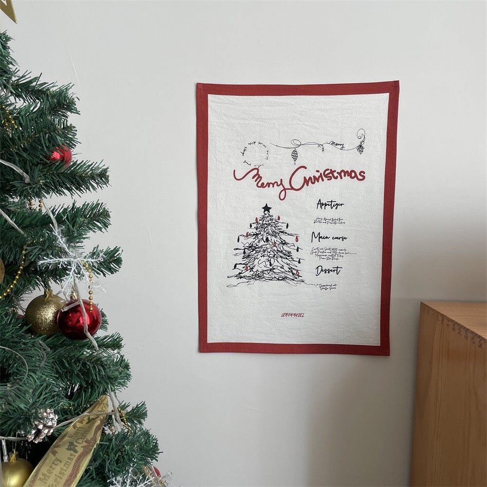 Tấm Vải Merry Viền Đỏ