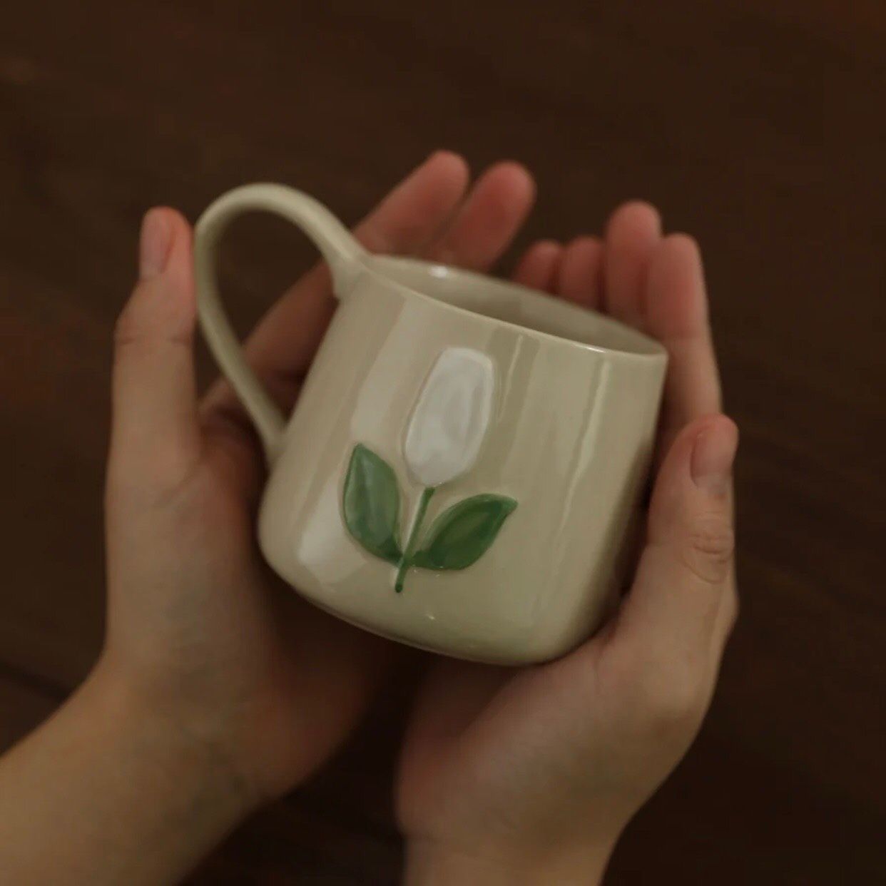 Cốc Tulip Màu Tro