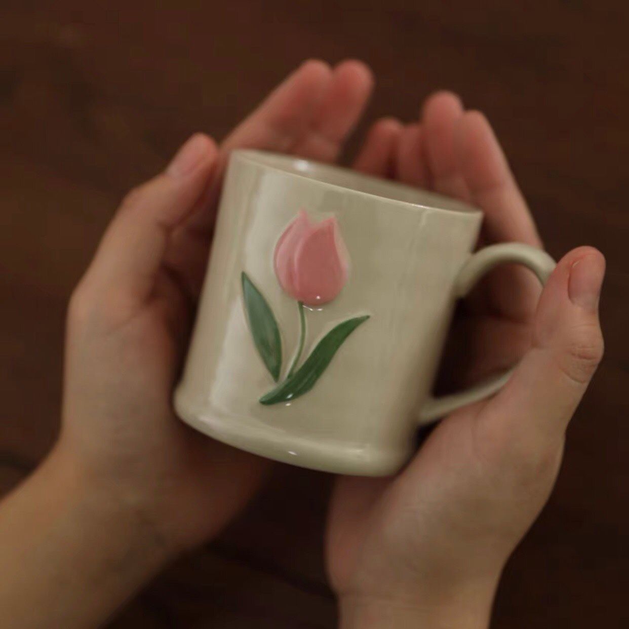 Cốc Tulip Màu Tro