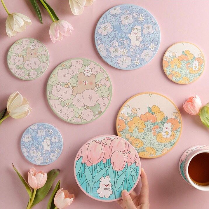 Lót Cốc Thỏ Hoa