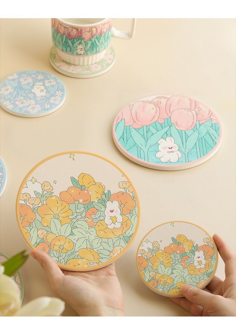 Lót Cốc Thỏ Hoa