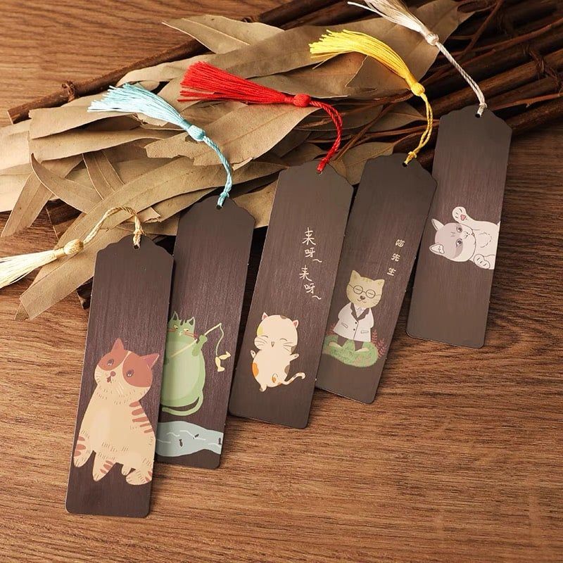 Set 5 Bookmark Mèo
