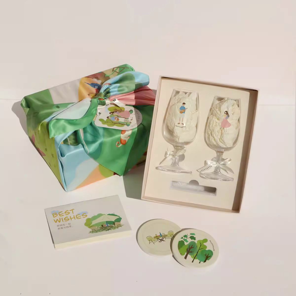 Gói Quà Ly Thủy Tinh Đôi