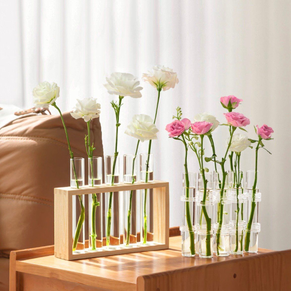 Set 5 Ống Cắm Hoa Khuôn Gỗ