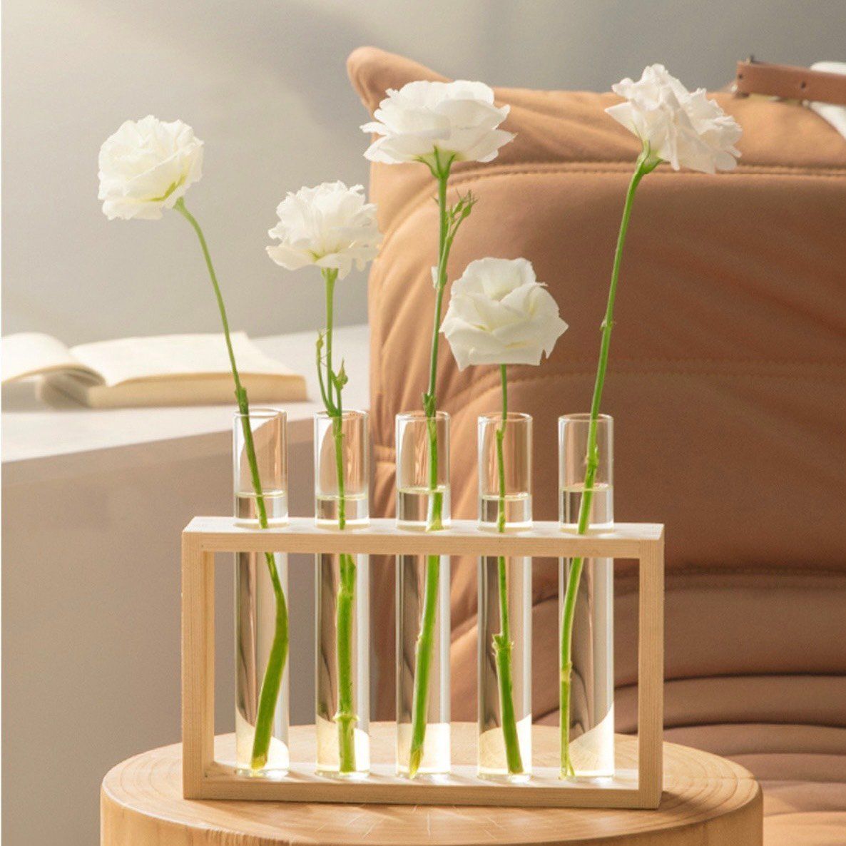 Set 5 Ống Cắm Hoa Khuôn Gỗ