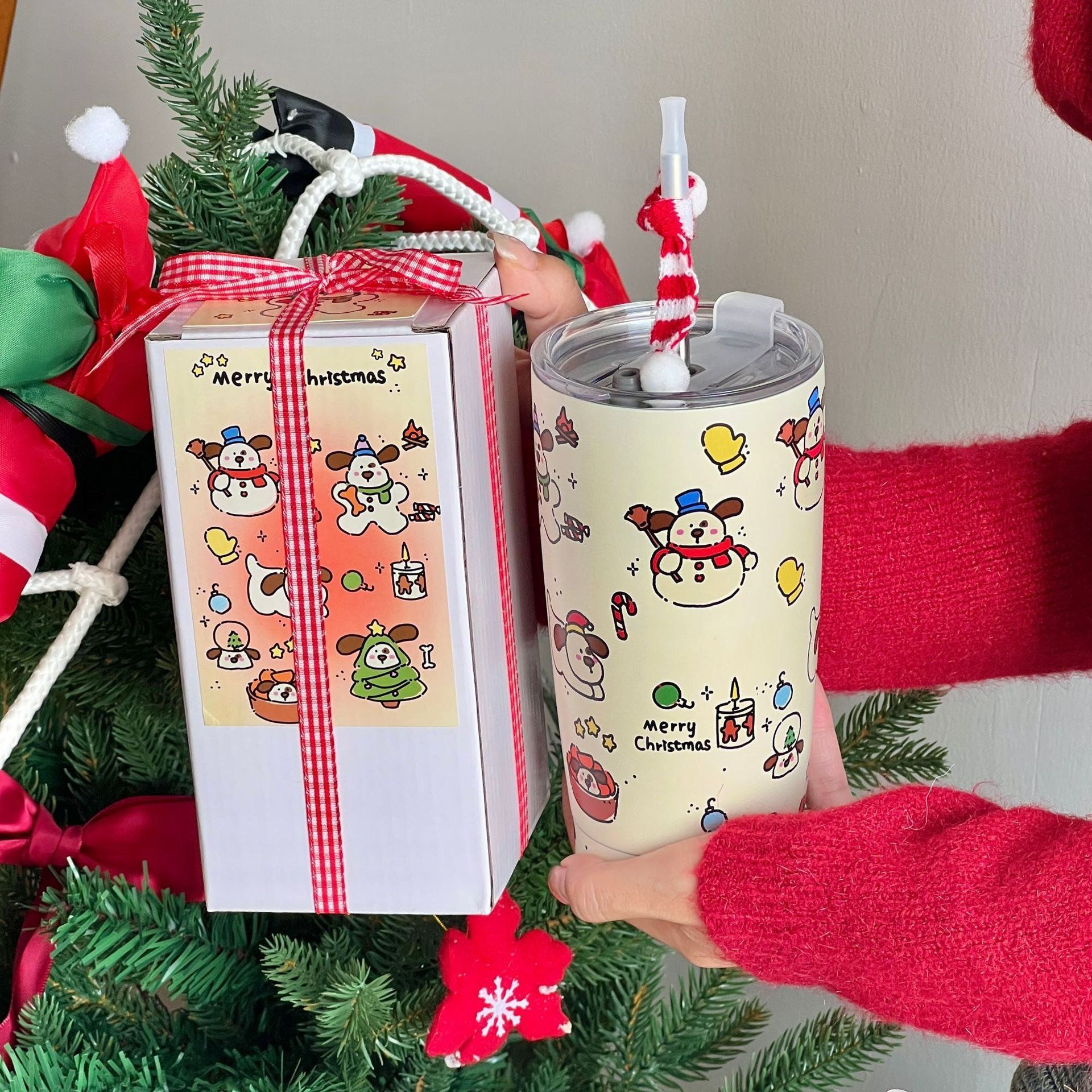 Cốc Giữ Nhiệt Cún Xmas