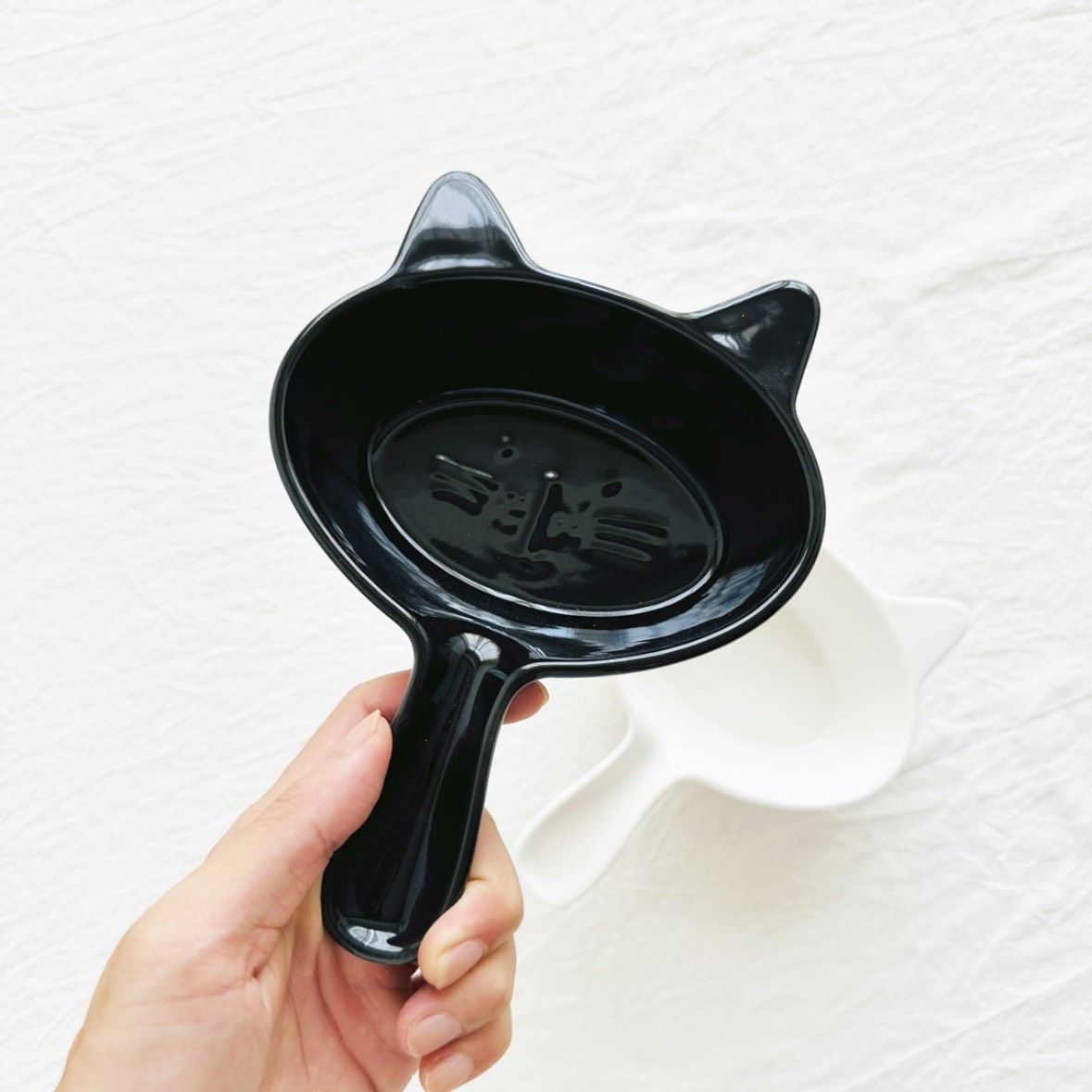 Bát Mèo Tay Cầm Đen Trắng