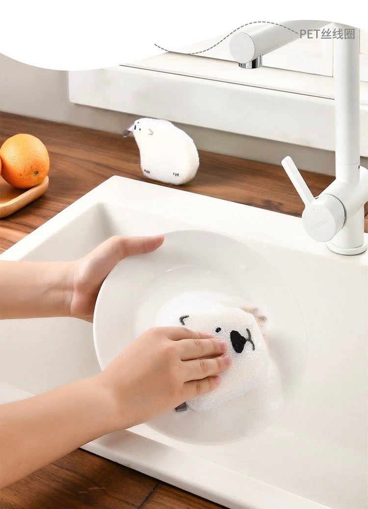 Miếng Rửa Bát Gấu Trắng