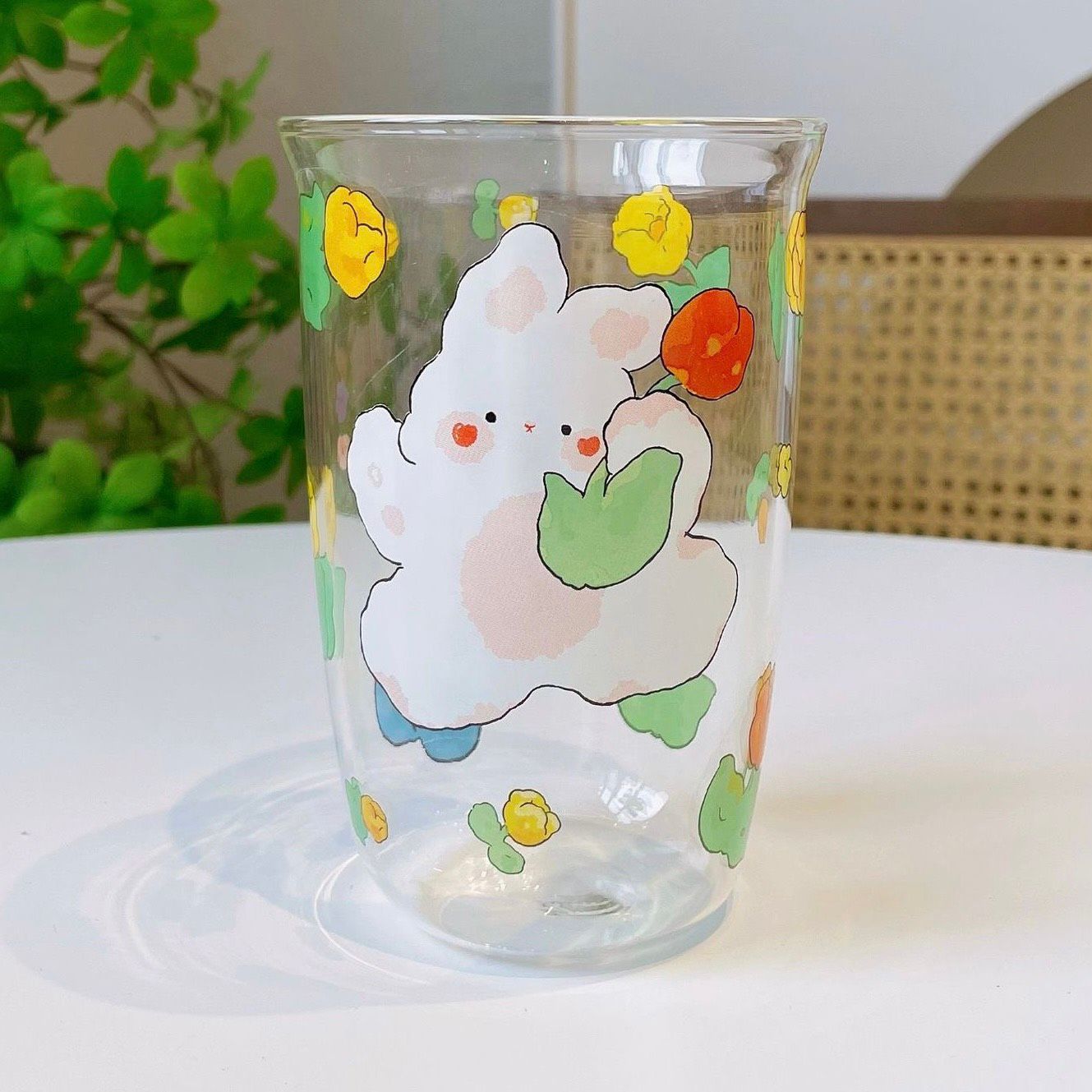 Cốc Thủy Tinh Thỏ Tinh Nghịch