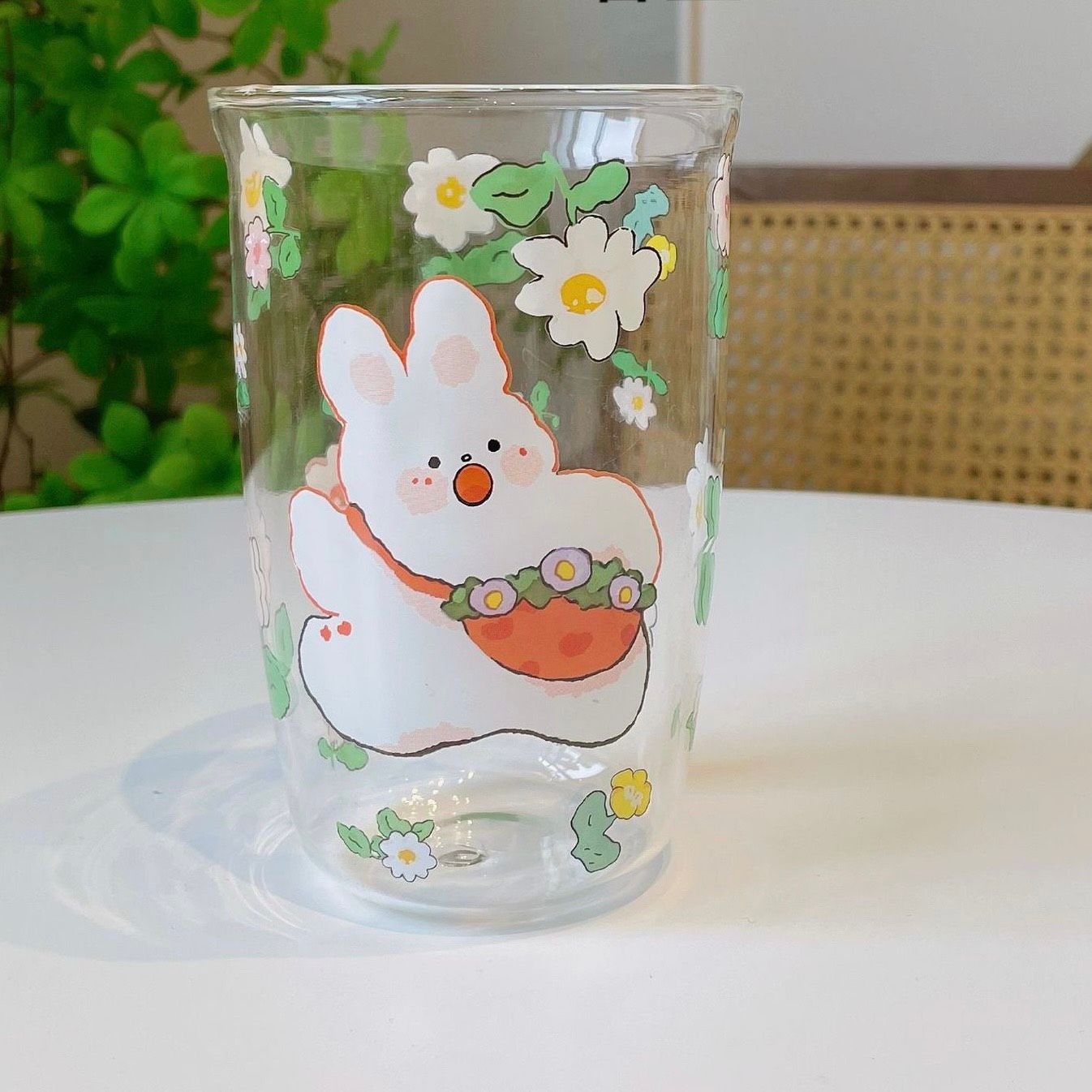 Cốc Thủy Tinh Thỏ Tinh Nghịch