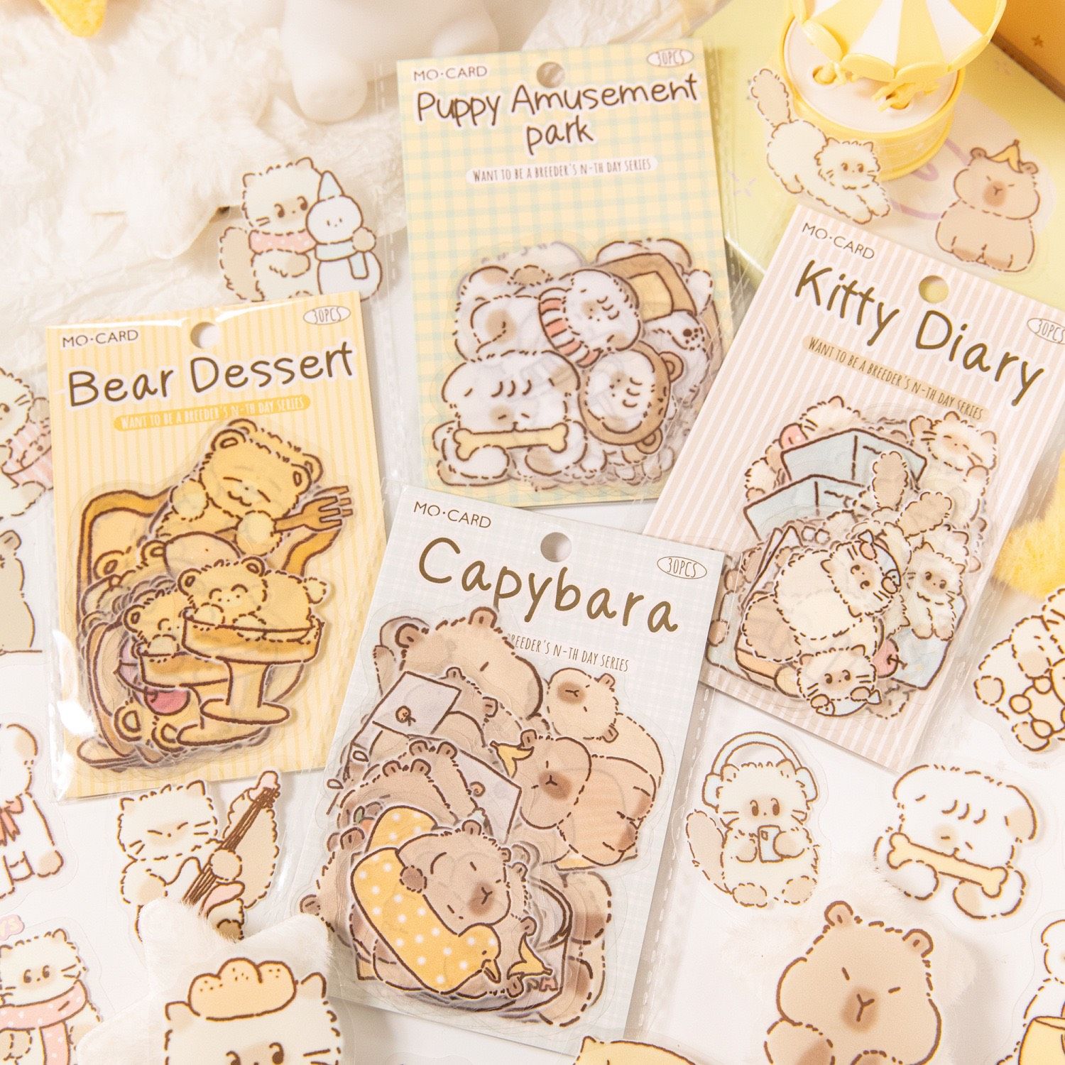 Sticker Gấu, Mèo