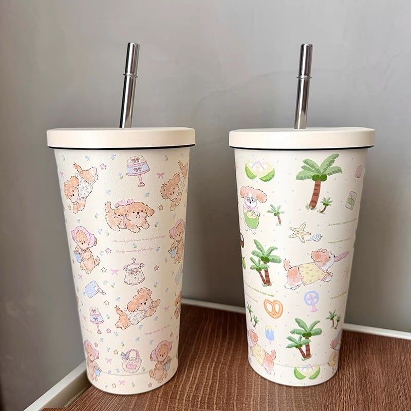 Cốc Giữ Nhiệt Cún Nâu