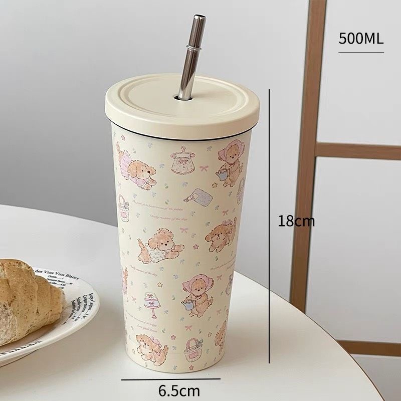 Cốc Giữ Nhiệt Cún Nâu