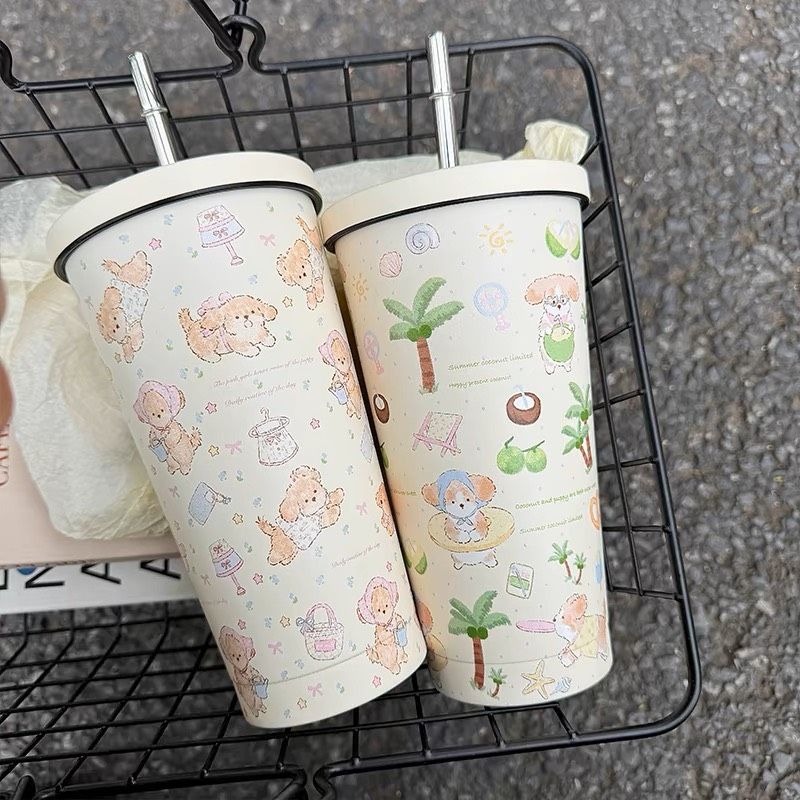 Cốc Giữ Nhiệt Cún Nâu