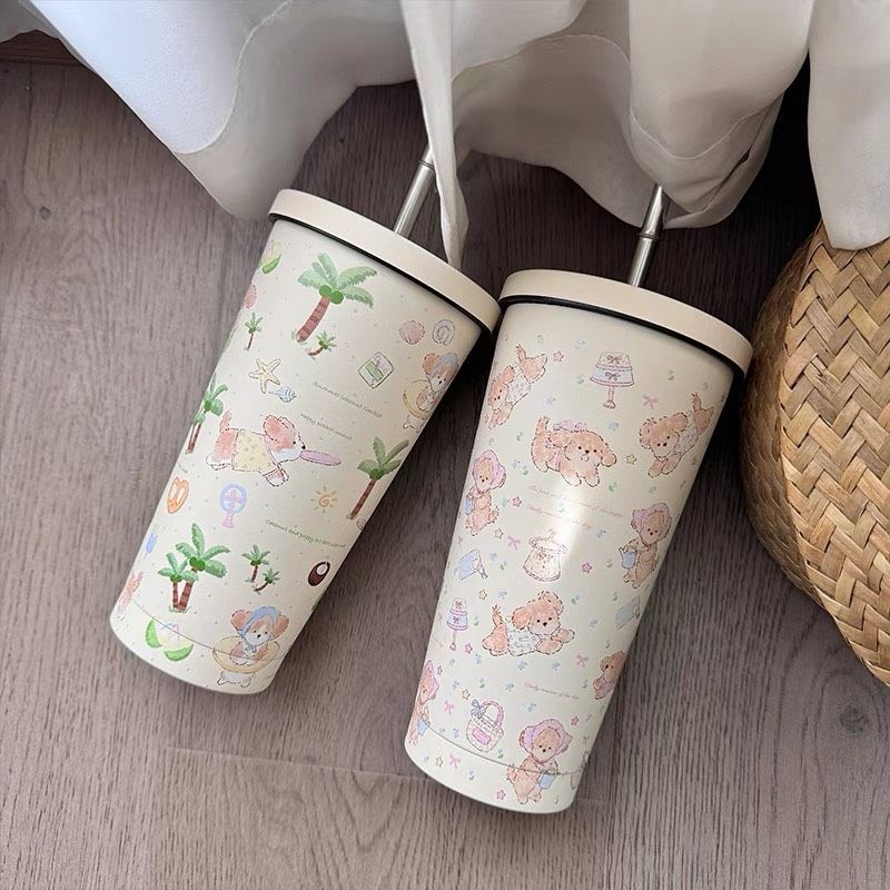 Cốc Giữ Nhiệt Cún Nâu
