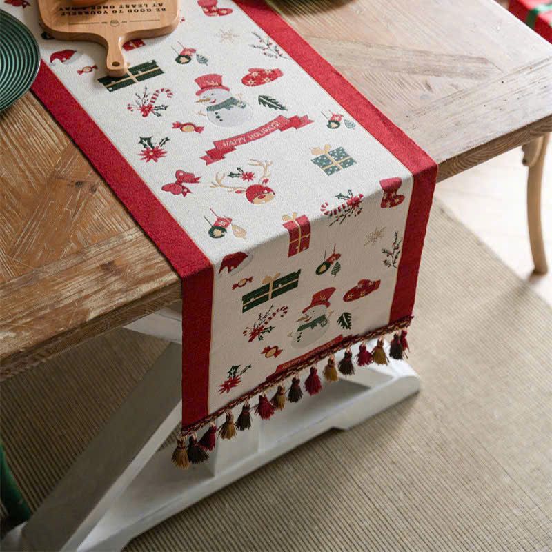 Khăn Trải Bàn Người Tuyết Xmas