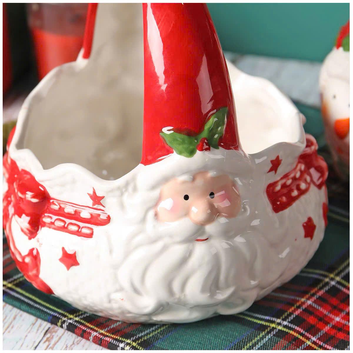 Giỏ Santa Gốm Đựng Kẹo