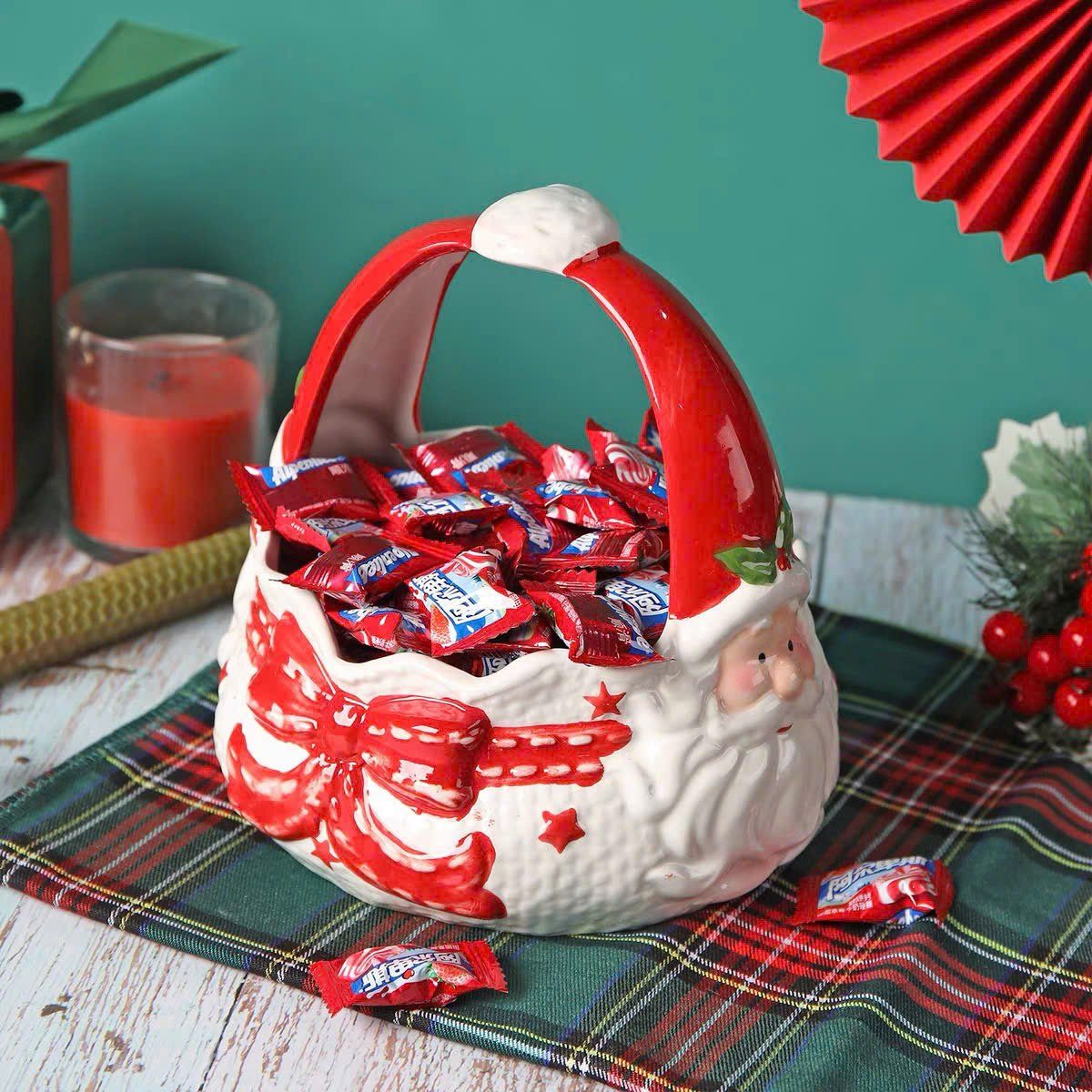 Giỏ Santa Gốm Đựng Kẹo
