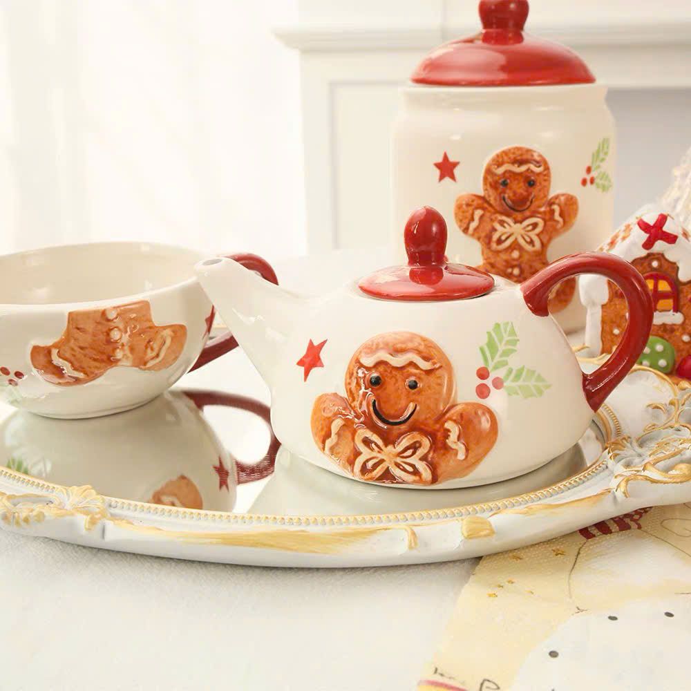 Set Ấm Trà Bánh Gừng Xmas