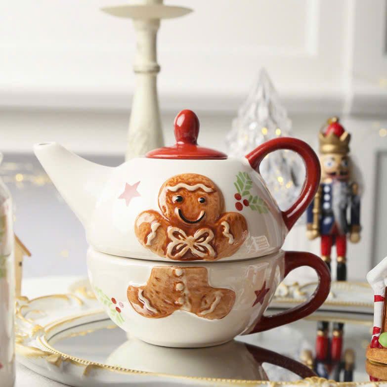 Set Ấm Trà Bánh Gừng Xmas