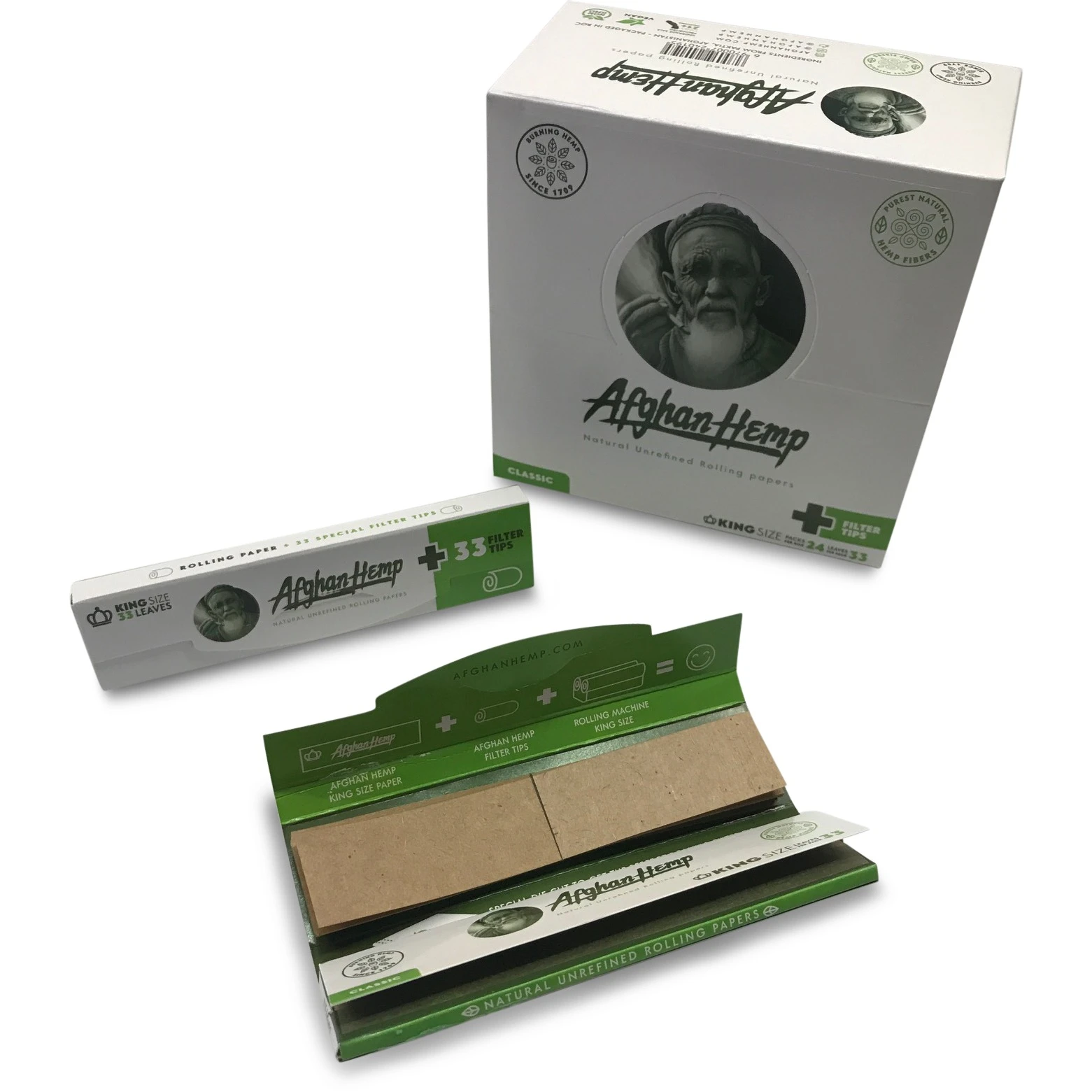 Giấy Quấn Afghan Hemp Có Sẵn Tip