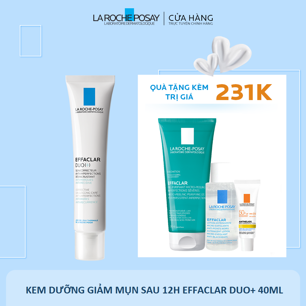 KEM DƯỠNG GIẢM MỤN SAU 12H EFFACLAR DUO+ 40ML
