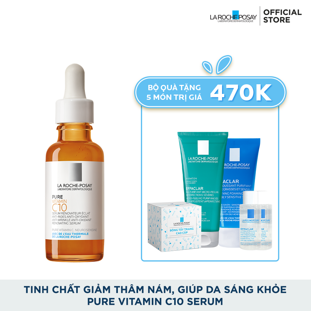 TINH CHẤT GIẢM THÂM NÁM, GIÚP DA SÁNG KHỎE PURE VITAMIN C10 SERUM