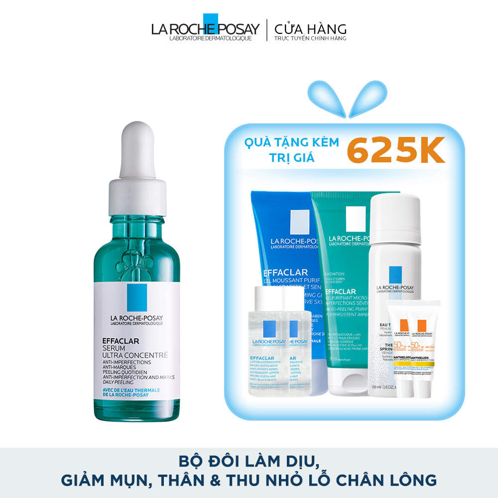 TINH CHẤT GIẢM MỤN, GIẢM THÂM VÀ SE KHÍT LỖ CHÂN LÔNG EFFACLAR SERUM 30ML