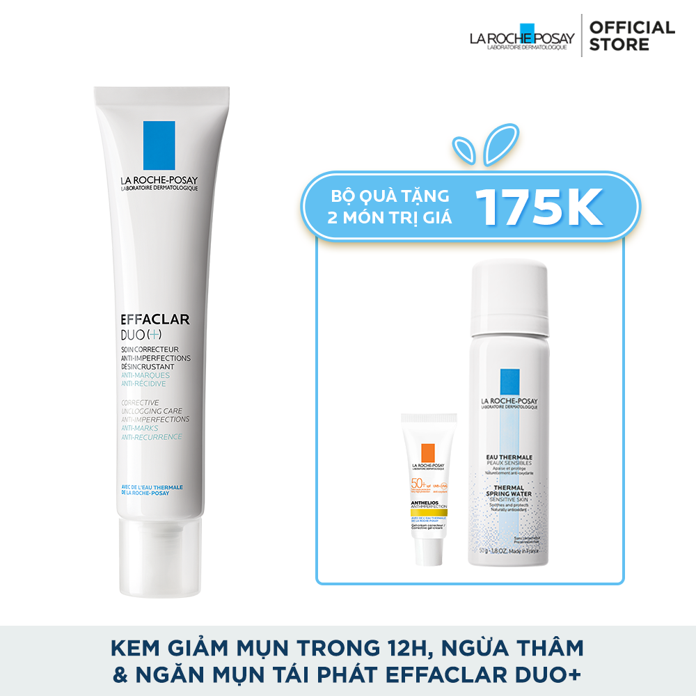 KEM GIẢM MỤN TRONG 12H, NGỪA THÂM & NGĂN MỤN TÁI PHÁT EFFACLAR DUO+