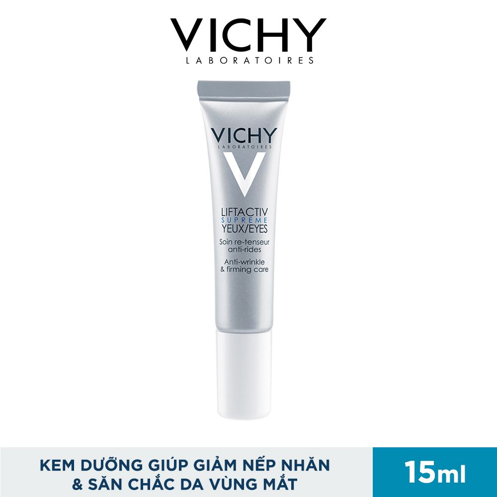 Kem Dưỡng Giúp Giảm Nếp Nhăn & Săn Chắc Da Vùng Mắt Vichy LiftActiv Eyes Supreme Global Anti-Wrinkle & Firming Care 15ml