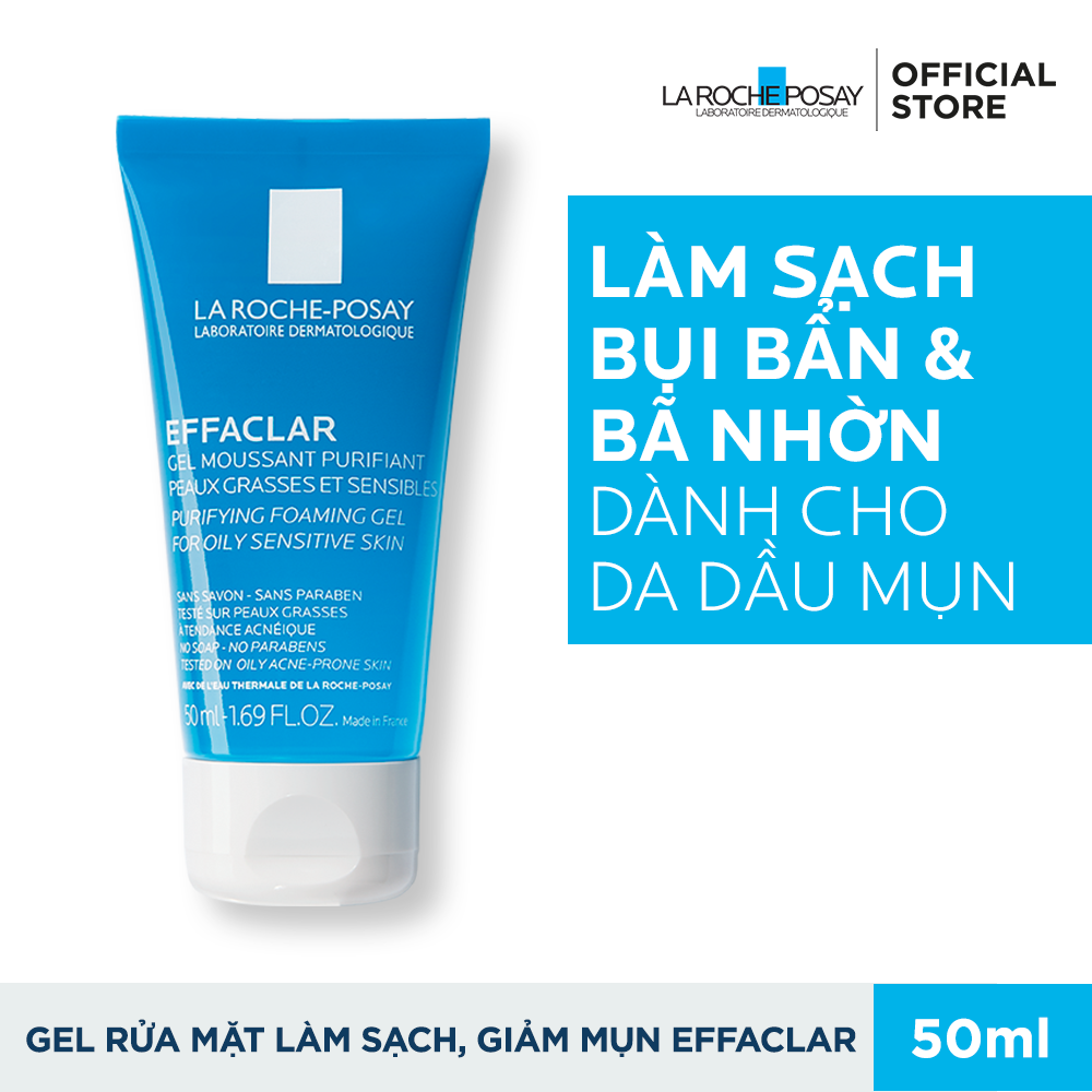 Effaclar Gel rửa mặt cho da dầu mụn nhạy cảm 50ml