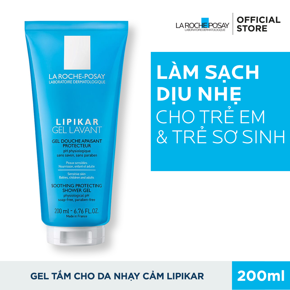 Gel tắm làm sạch, làm dịu & bảo vệ da Lipikar Shower Gel 200ml