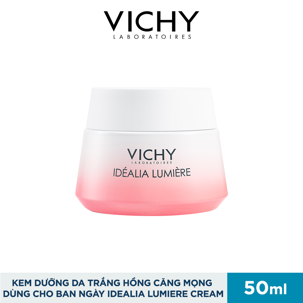 Kem Dưỡng Da Trắng Hồng Căng Mọng Dùng Cho Ban Ngày Vichy Idealia Lumiere Cream 50ml
