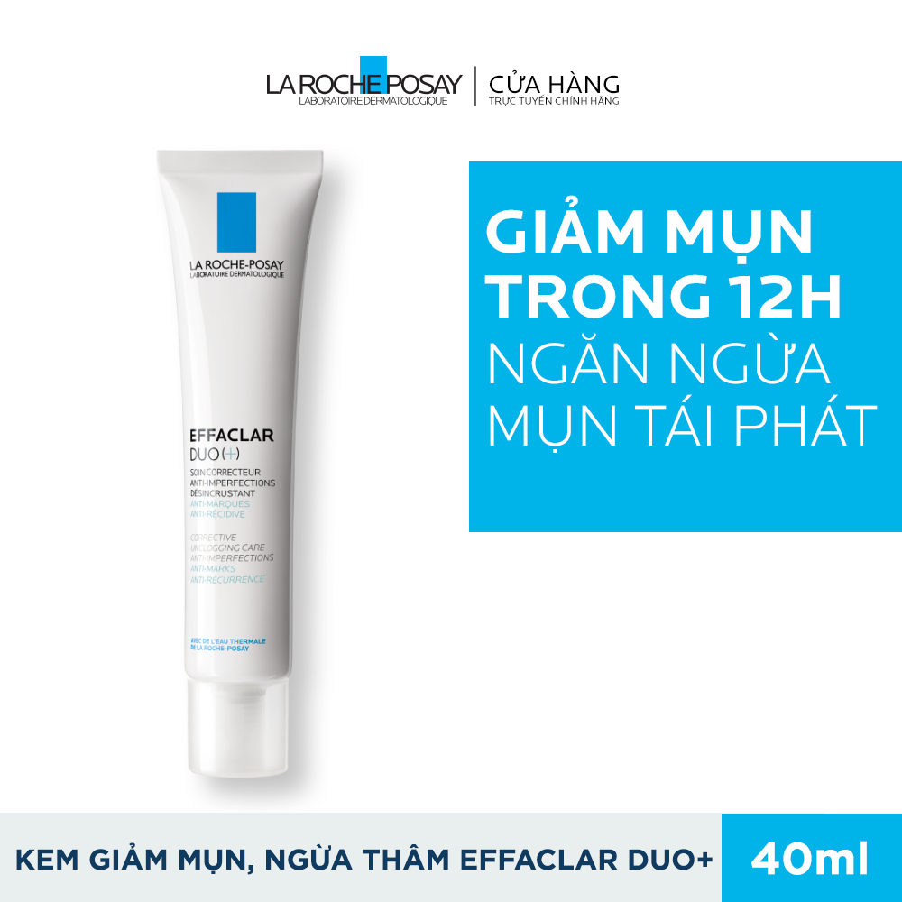 Kem giảm mụn, ngừa thâm & mụn tái phát Effaclar Duo+ 40ml