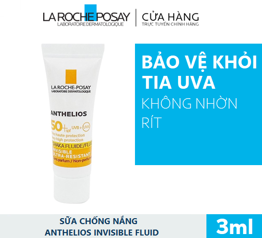 Sữa chống nắng cho da nhạy cảm Invisible Fluid 3ml