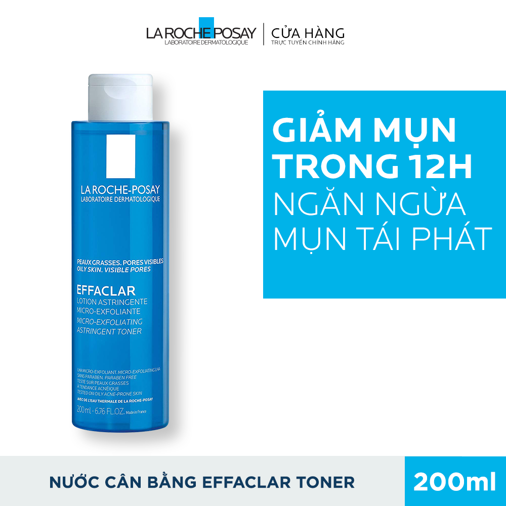 Nước cân bằng cho da dầu mụn Effaclar As 200ml