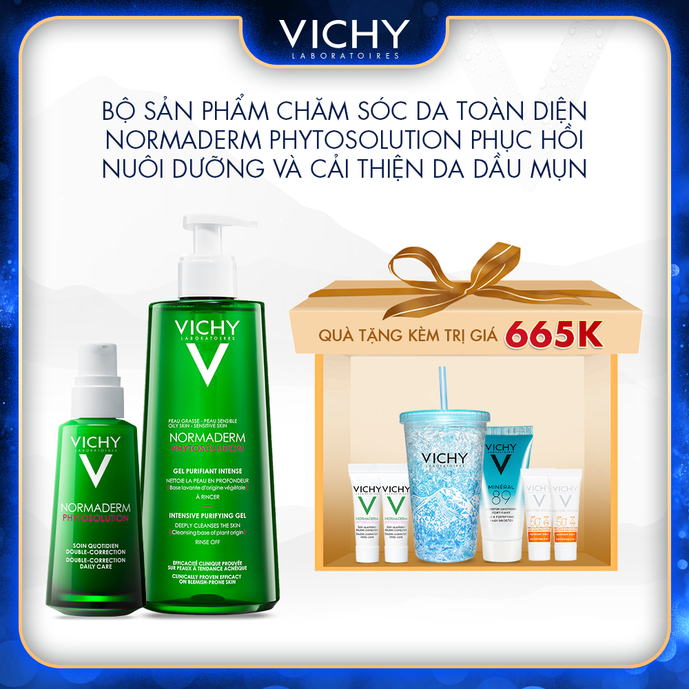 BỘ PHỤC HỒI, CHĂM SÓC DA TOÀN DIỆN NORMADERM PHYTOSOLUTION PHỤC HỒI NUÔI DƯỠNG VÀ CẢI THIỆN DA DẦU MỤN