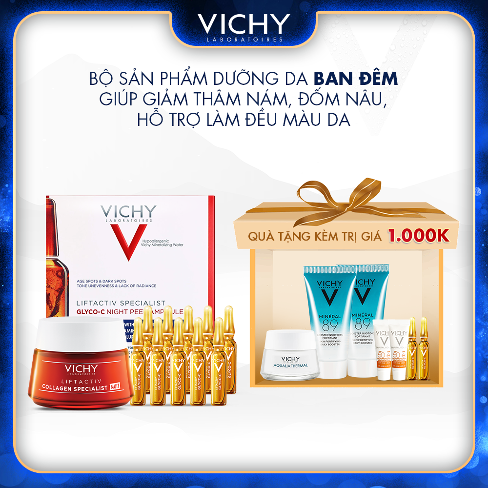 BỘ SẢN PHẨM DƯỠNG DA BAN ĐÊM GIÚP GIẢM THÂM NÁM, ĐỐM NÂU, LÀM ĐỀU MÀU DA