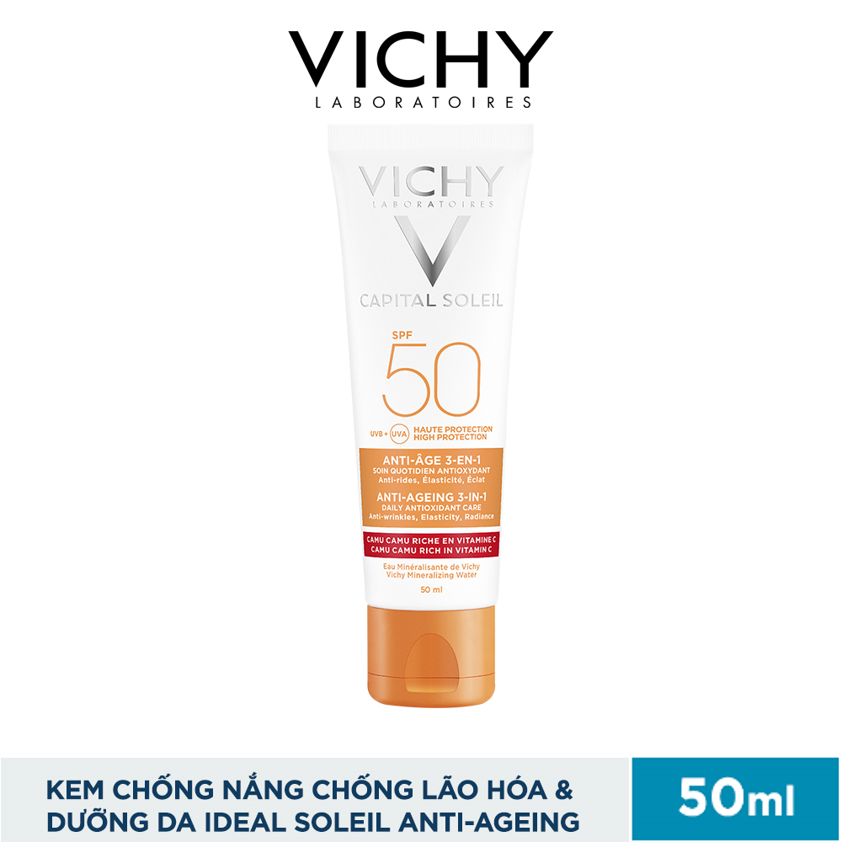 Kem Chống Nắng Chống Lão Hóa & Dưỡng Da SPF 50 PA+++ Ideal Soleil Anti-Ageing 50ml