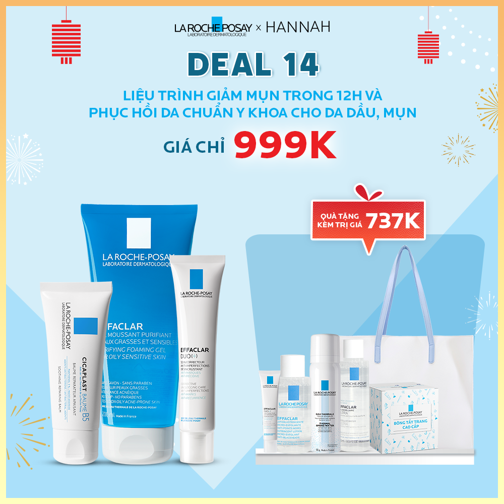 DEAL 14 - LIỆU TRÌNH GIẢM MỤN TRONG 12H & PHỤC HỒI DA CHUẨN Y KHOA CHO DA DẦU MỤN